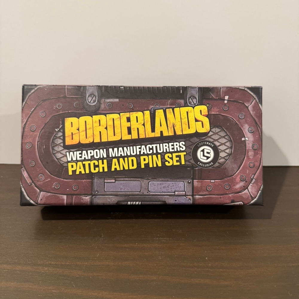 Borderlands Weapon Manufacturers Patch and Pin Set Loot Crate Exclusive New 2017 - Picture 2 of 9